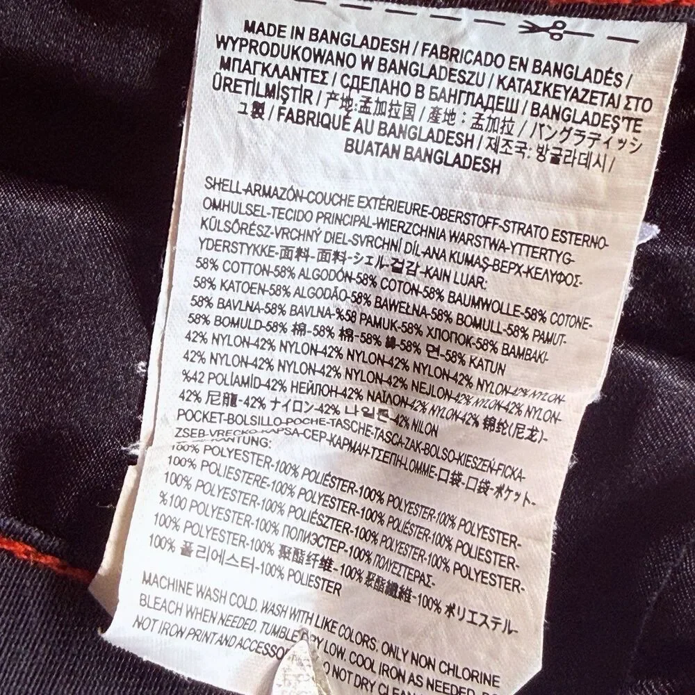Vans Pants Men 28x30 Authentic Chino Relaxed Taper Fit Black Skater Grunge